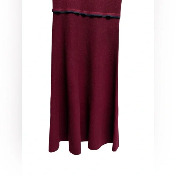 HOBBS LONDON Women’s Burgandy Three Quarter Sleeve Louise Dress - Size 2 - Picture 4 of 8